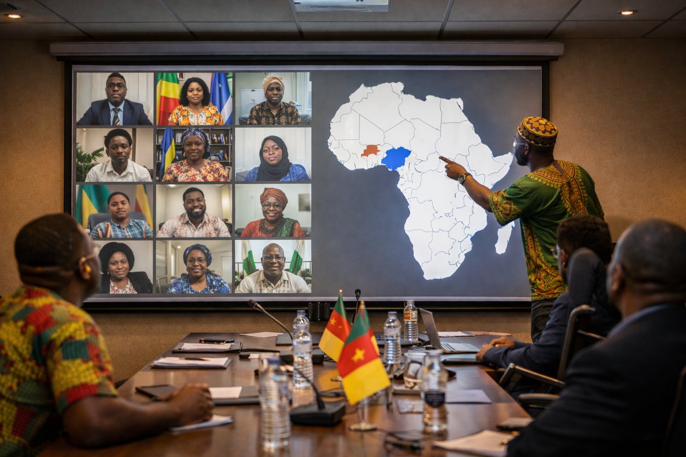 Zoom multiscreen AGC RAIPH 30 janvier 2026 avec carte Afrique